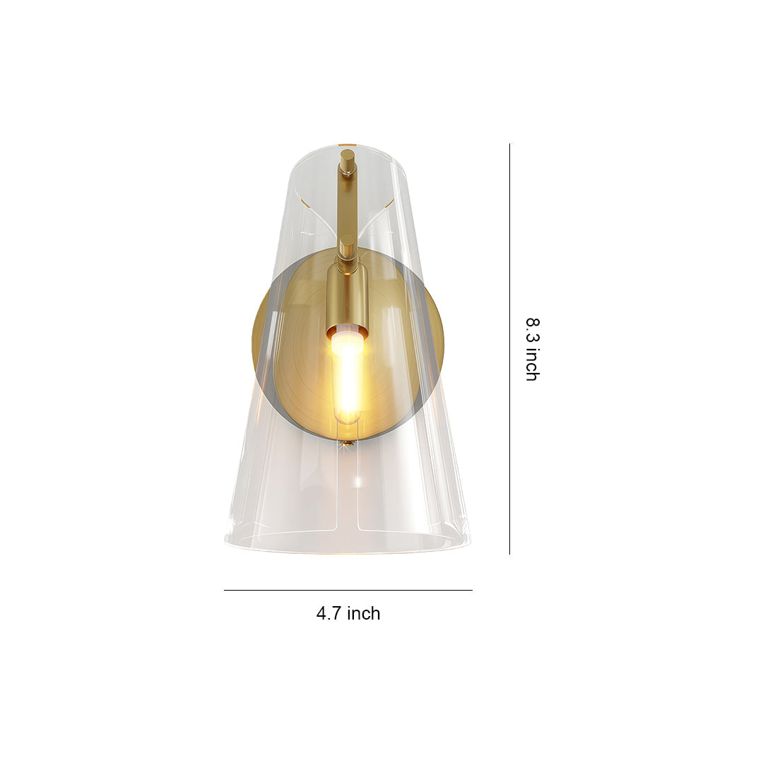 Aurelia Minimalist Wall Sconce in Copper, Nickel, or Black