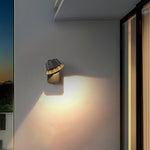 Modern Outdoor Wall Sconce with Adjustable 180° Head, IP65 Waterproof Aluminum
