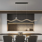Wave Linear LED Pendant Light – Modern Aluminum Suspension Lamp