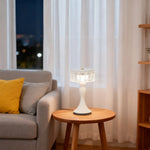 Nordic Minimalist Forged Iron Table Lamp with Acrylic Shade, Dimmable LED