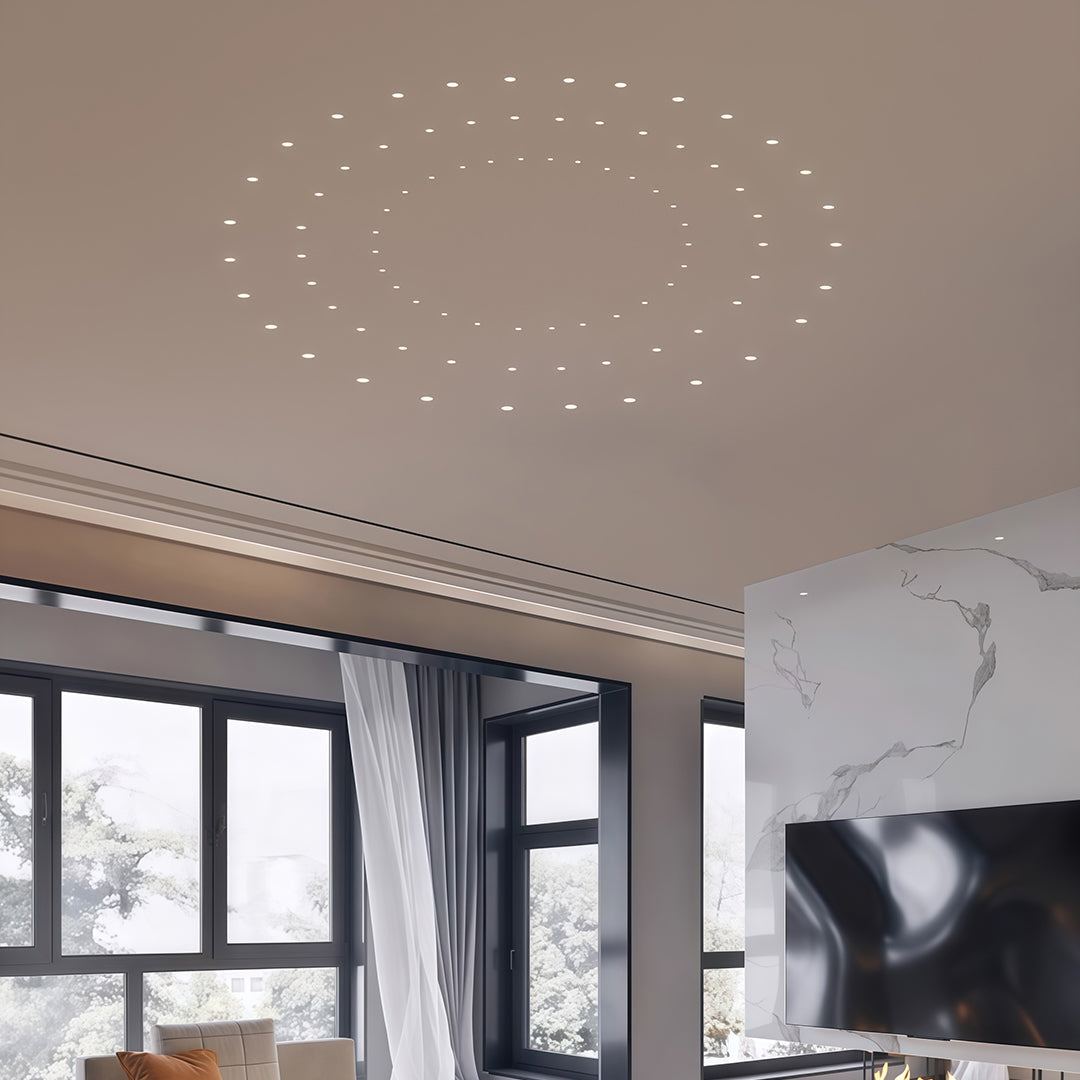 Arc Mini LED Recessed Spotlight Set of 4, Anti-Glare Adjustable