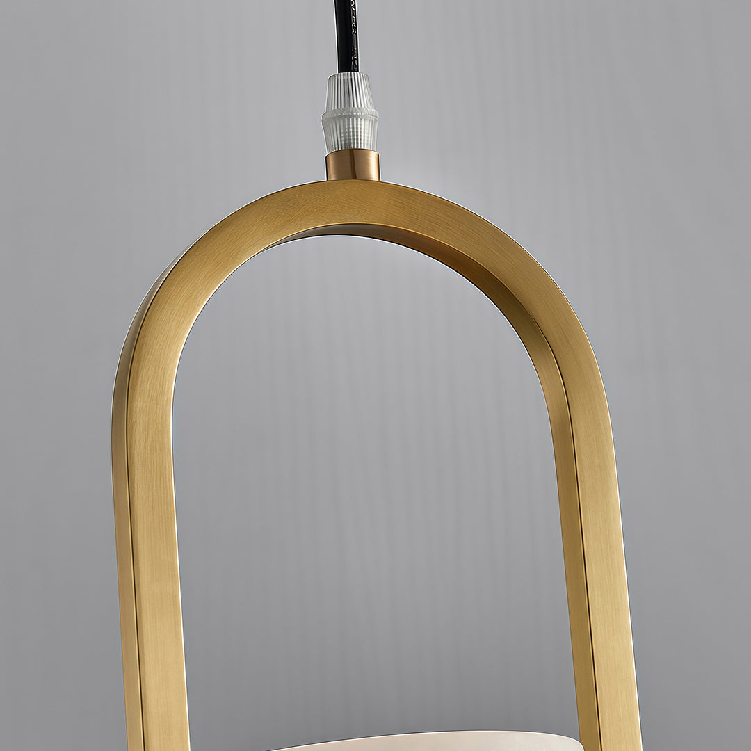 Aurelia Copper Pendant Light with Natural Stone Shade