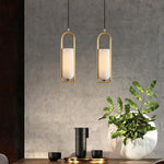 Aurelia Copper Pendant Light with Natural Stone Shade