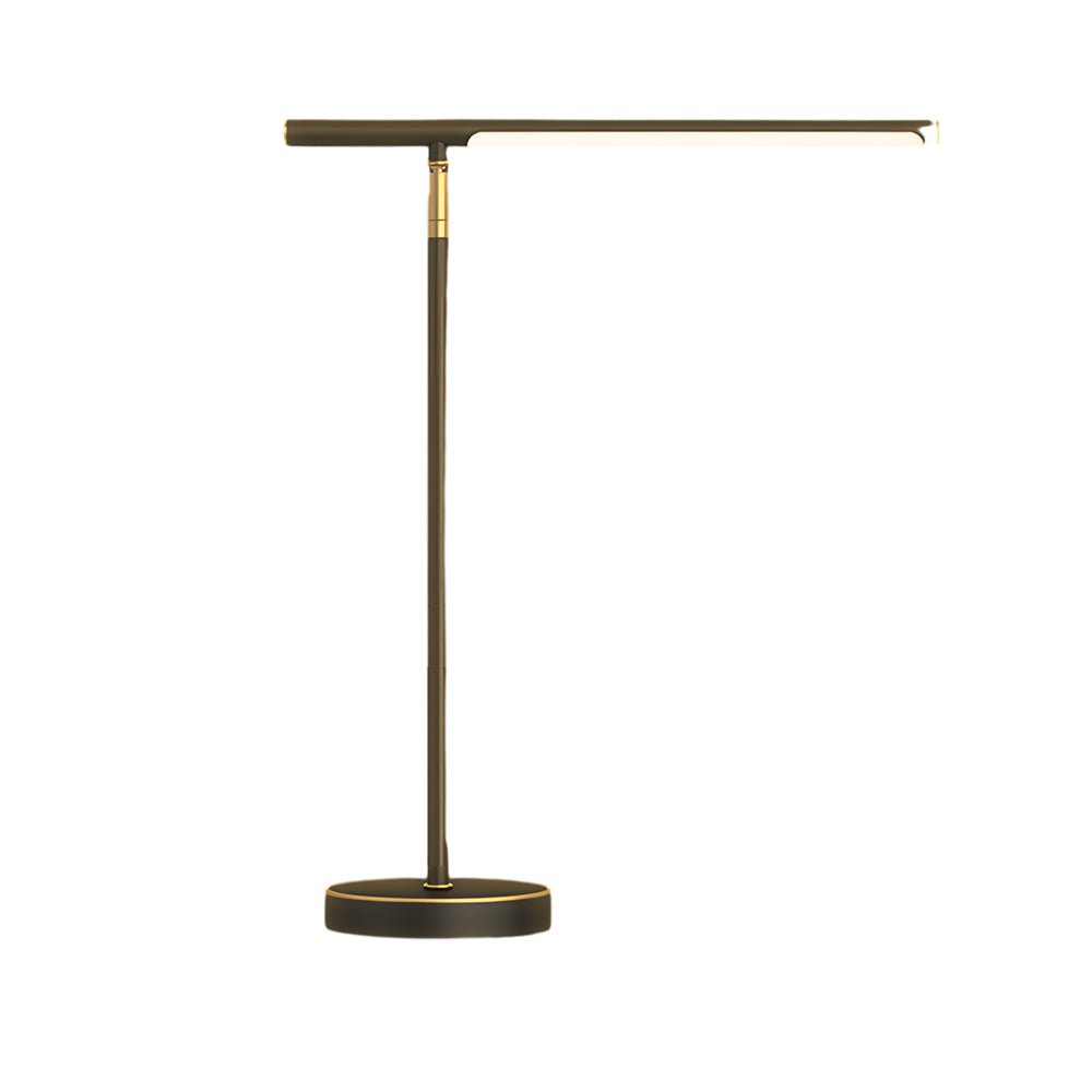 Linear LED Table Lamp in Brushed Copper with Adjustable Head
