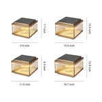 Copper Pillar Light with Ribbed Glass Shade, Modern Outdoor Post Light