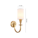 Copper Fabric Wall Sconce – American Style Bedroom Lighting