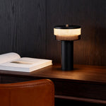 Nordic Cylinder Table Lamp with Stepless Dimming, Rechargeable LED