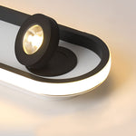 Modern Corridor Ceiling Light with Adjustable LED Heads in Black or White
