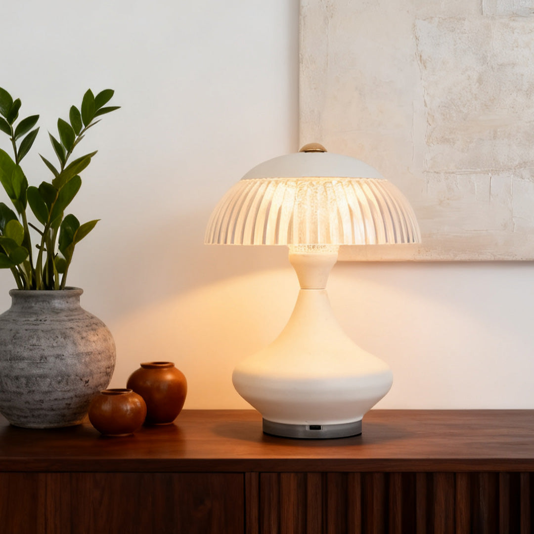 Minimalist Touch Rechargeable Table Lamp with Acrylic Shade