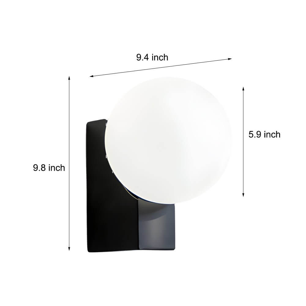 Lumière Crème Glass Ball LED Wall Sconce with Dimmable Warm Light