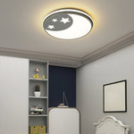 Creative Circular Cartoon Pattern Led Ceiling Lamp For Childrens Room