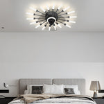 Modern Nordic Ceiling Fan with Dimmable LED Light, Gold or Black Finish