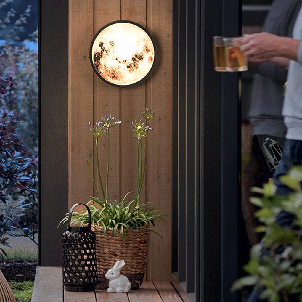Creative Moon Outdoor Waterproof Garden Light Led Exterior Wall Light