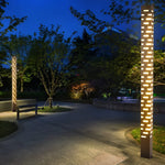 Modern Rectangular LED Bollard Light for Garden Paths & Courtyards
