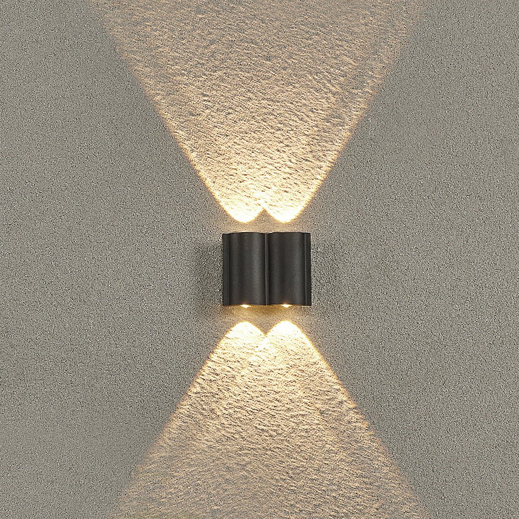 Creative Wave Arc Design Up And Down Lights Led Outdoor Wall Lights Wall Sconces Waterproof