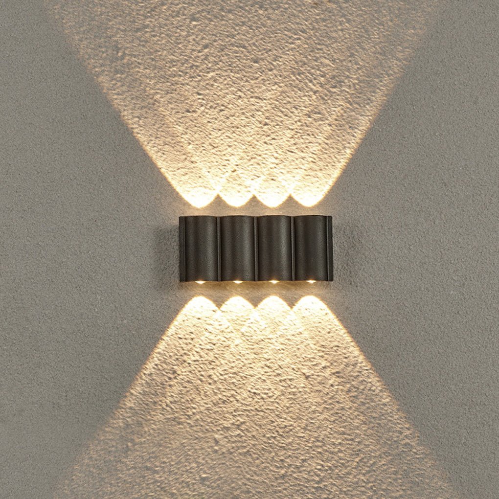 Creative Wave Arc Design Up And Down Lights Led Outdoor Wall Lights Wall Sconces Waterproof