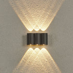 Creative Wave Arc Design Up And Down Lights Led Outdoor Wall Lights Wall Sconces Waterproof