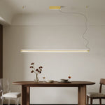 Linear LED Pendant Light in Black or Gold – Modern Minimalist Suspension Lamp