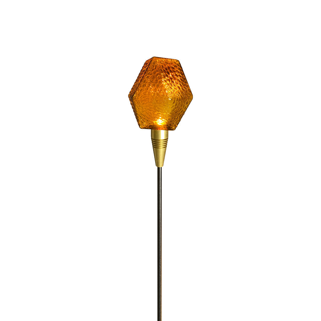 Lumière Diamond Path Light – Modern Landscape LED Bollard in Gold