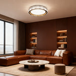 Crystal Flush Mount Ceiling Light – Chrome Minimalist LED