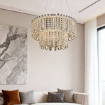 Lumina Crystal Chandelier – Modern Minimalist Pendant for Elegant Interiors