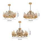 French Crystal Chandelier in Champagne Gold for Elegant Interiors