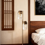 Aurelia Crystal Floor Lamp — Modern Minimalist Aluminum with Sepia Gold Finish