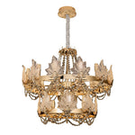 French Crystal Chandelier in Champagne Gold for Elegant Interiors