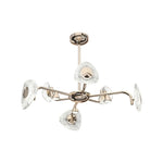 Crystal Vintage Chandelier with Terracotta Gold Frame and Full-Spectrum LED