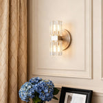 Aurelia Crystal Wall Sconce in Copper, Nickel, or Black – Modern Luxury Lighting