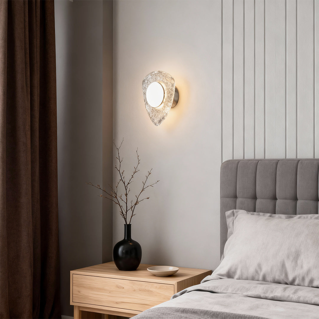 Aurelia Crystal Wall Sconce in Terracotta Gold | Modern Minimalist LED Lighting