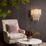 Luxury Crystal Wall Sconce with Champagne Gold Frame and LED Illumination