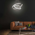 Lumina Wave Crystal LED Chandelier in Stainless Steel