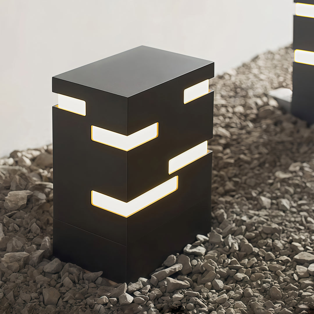Black LED Bollard Lights Outdoor IP65 Stainless Steel Landscape Path Lighting