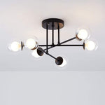 Aurelia Six-Light Sputnik Chandelier in Glass and Metal