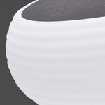 Modern Outdoor Solar Pillar Light with Wavy Shade, IP55 Waterproof