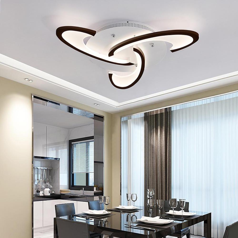 Aurelia Curved LED Flush Mount Ceiling Light in Acrylic and Aluminum