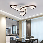 Aurelia Curved LED Flush Mount Ceiling Light in Acrylic and Aluminum