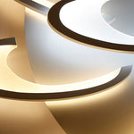 Aurelia Curved LED Flush Mount Ceiling Light in Acrylic and Aluminum