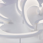 Aurelia Curved LED Flush Mount Ceiling Light in Acrylic and Aluminum
