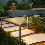 Curved LED Path Light in Black Aluminum for Modern Outdoor Landscapes