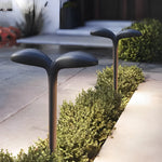 Curved LED Path Light in Black Aluminum for Modern Outdoor Landscapes