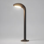 Curved LED Path Light in Black Aluminum for Modern Outdoor Landscapes