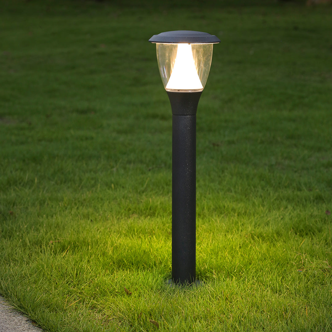 Luma Bollard Outdoor Pathway Light in Black Aluminum