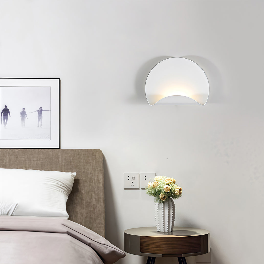 Modern White Iron LED Wall Sconce with Three Color Temperatures