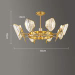 Lumière Ring Crystal Chandelier in Gold Brass – Modern Ceiling Light