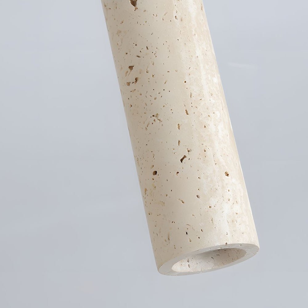 Travertine Cylinder Pendant Light, Modern Stone Downlight for Hallways