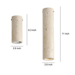 Travertine Cylinder Pendant Light, Modern Stone Downlight for Hallways