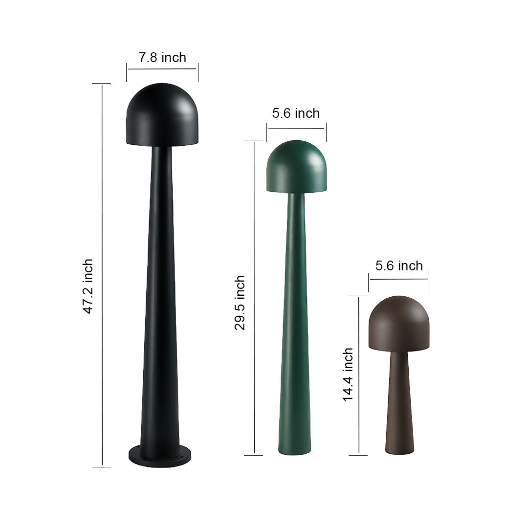 Modern Mushroom Landscape Garden Lights – Weatherproof Outdoor Bollard Lighting