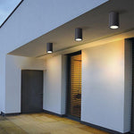 Outdoor LED Downlight in Sandblasted Aluminum, IP54 Waterproof
